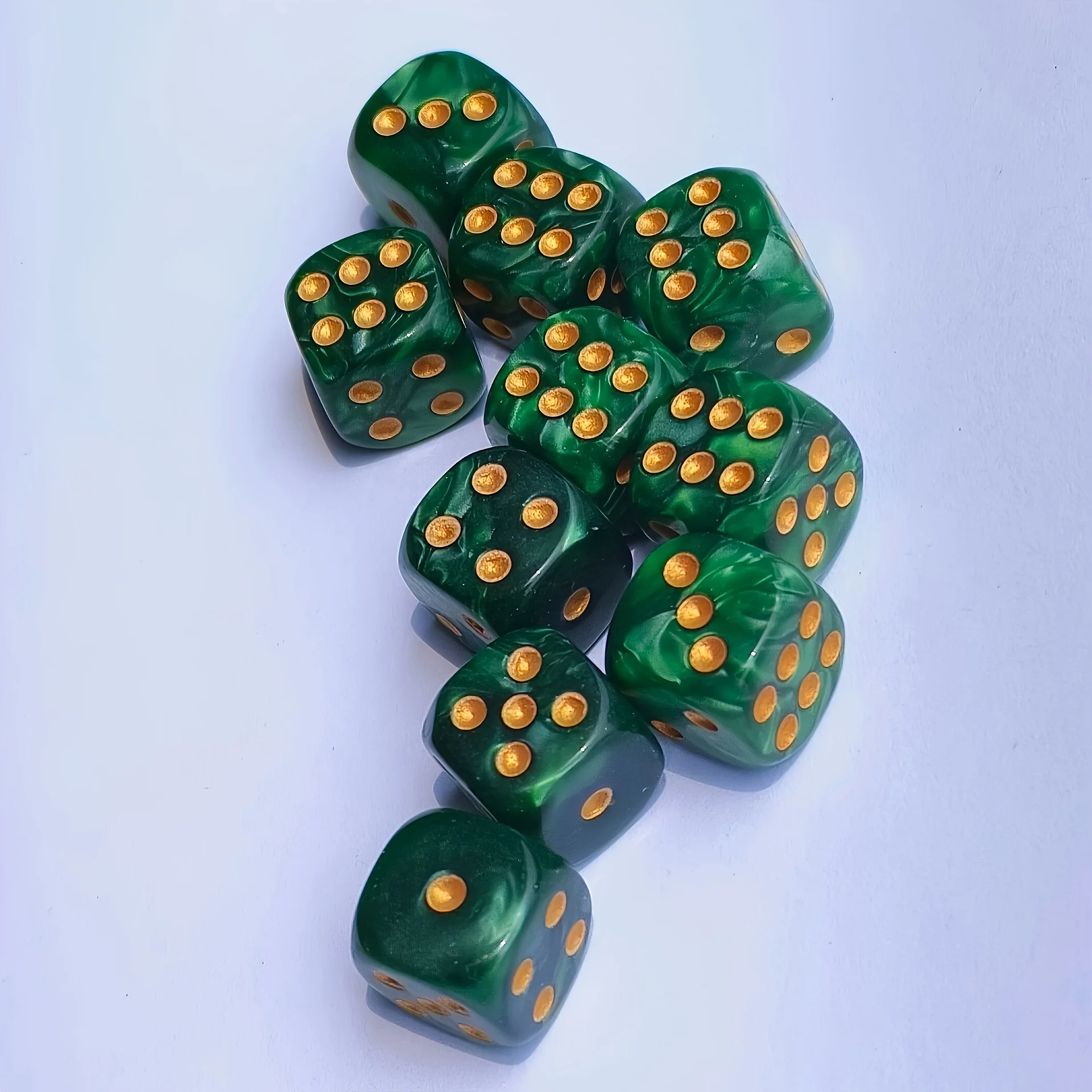Board Game Live - 10 Adet 12mm İnci Desenli D6